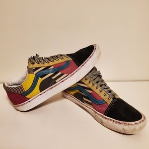 Vans Old Skool Multi Colour Skate Shoe 721454 Retro Mens Size 9 Women's 10.5
